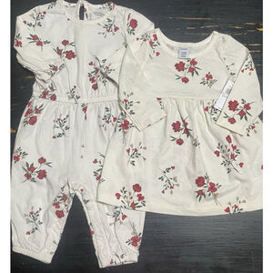 3-6 Months Twin Girl Outfits, Dress And Romper